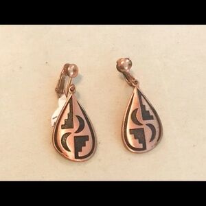 Vintage Native American Copper Earrings